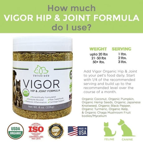 VetsGrade® | Vigor Hip & Joint Formula. Marketing Supplement.