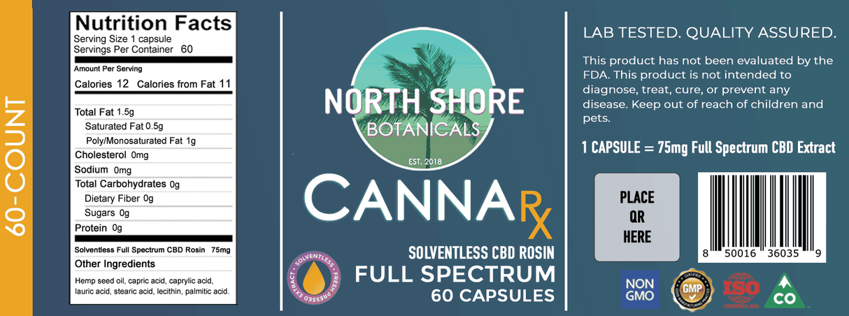 Solventless Central | NSB Canna RX Rosin Caps | Full Spectrum CBD
